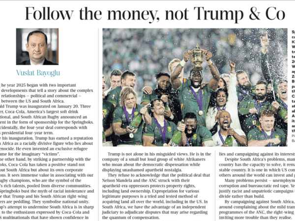 Sunday Times | Follow the money, not Trump & Co